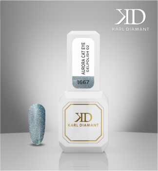 Karl Diamant Gelpolish Aurora Cat Eye Silver/Mint 11 ml